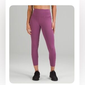Lululemon Wunder Train HR Leggings 25” - Size 14 Vintage Plum